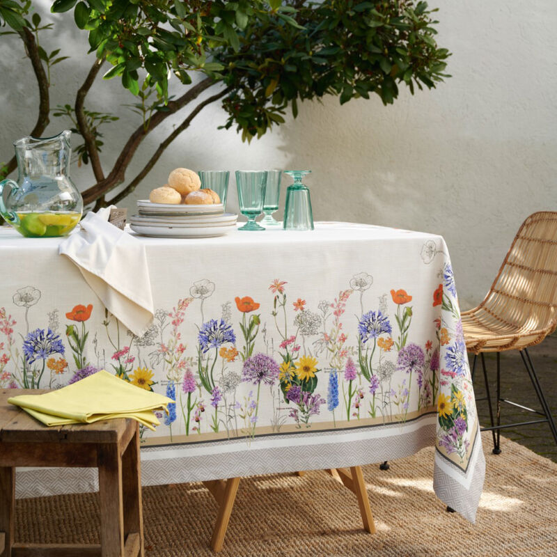Einladende Tischdecke mit Wildblumen-Bordre Bild 4