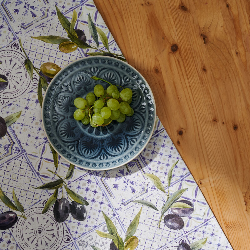 Sommerliche Oliven-Tischdecke aus pflegeleichter Baumwolle, Tischwsche, Tafeldecke Bild 3