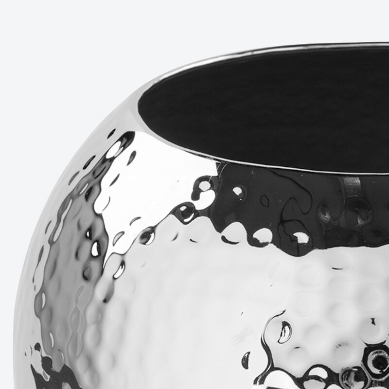 Kunstvoll gehmmerte Vase in klassischer Kugelfom Bild 4