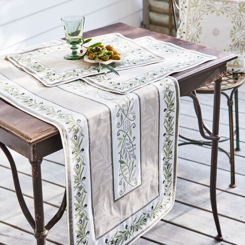 Tischsets: Zeitlos schne Oliven-Tischwsche aus der Provence Bild 2