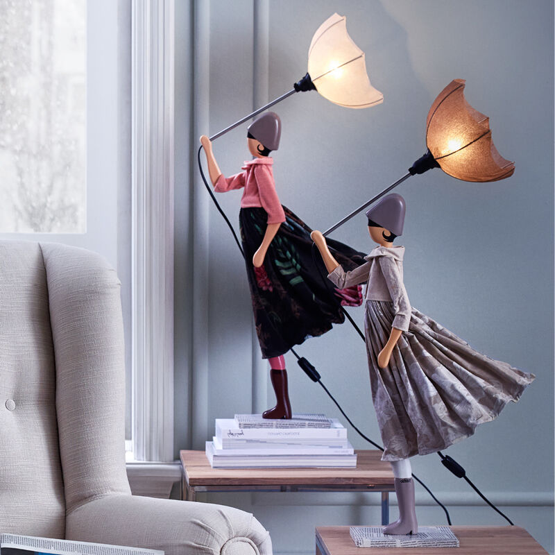 Handgearbeitete Designer Lampe aus griechischer Manufaktur, rosafarbene Version Bild 3