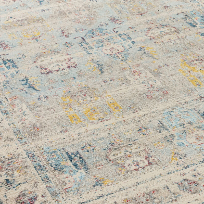 Teppich mit historischem Muster (Hellblau) - neu interpretiert Bild 2