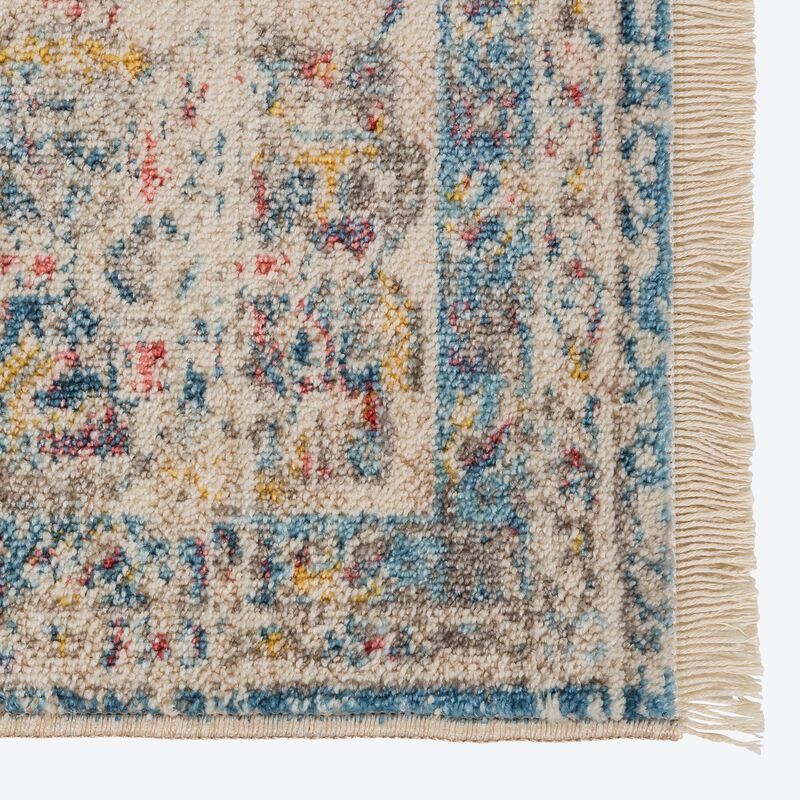 Teppich mit historischem Muster (Hellblau) - neu interpretiert Bild 3