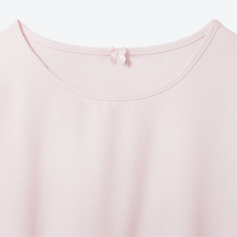 Rosfarbenes Shirt aus zertifizierter Bio-Baumwolle, Nachtwsche, Pyjamas, Schlafbekleidung, Schlafanzge Bild 3