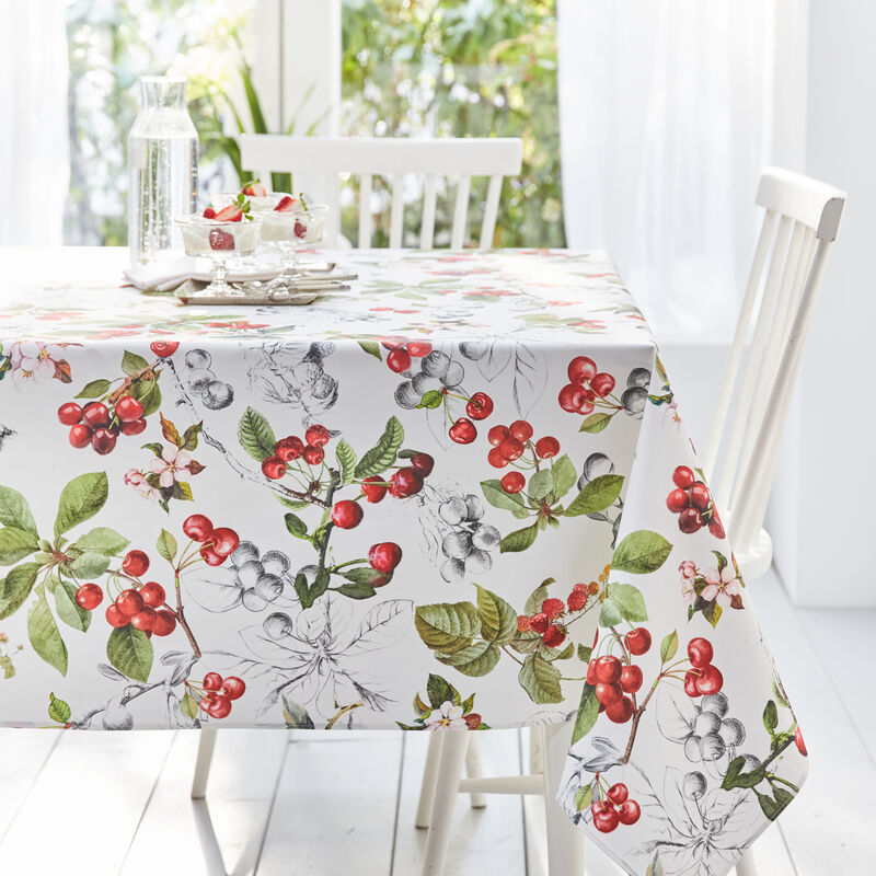 Gartenfrchte-Tischdecke mit Teflon-Faserschutz