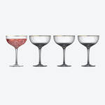 Produktbild fr 'Exquisite Vintage-Cocktailglas und -Sektschale mit elegantem Goldrand'