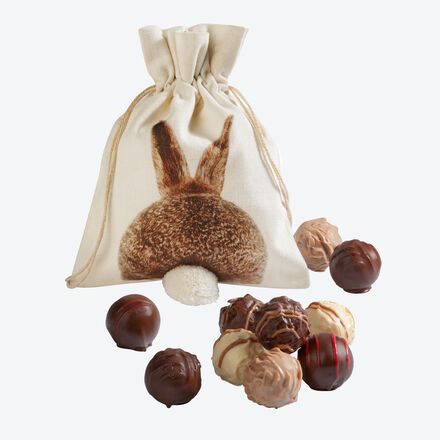 Produktbild fr 'Das perfekte Geschenk zu Ostern: Hasenbeutel mit kstlichen Trffelpralinen'