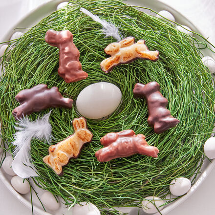 Produktbild fr 'Feinste Edelmarzipan-Osterhasen mit Schokoladen-Kuvertre oder klassisch geflmmt'