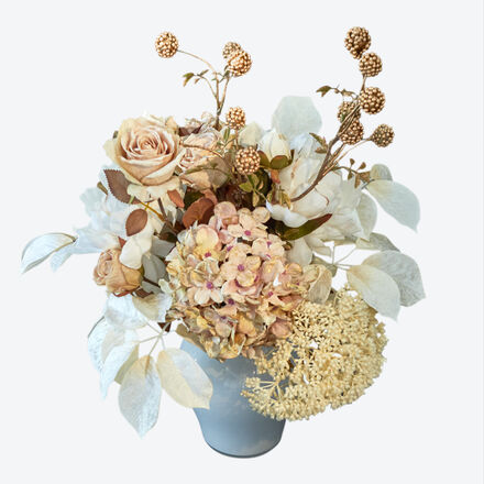 Produktbild fr 'Festliches Blumenarrangement in edlem Gold und Creme'