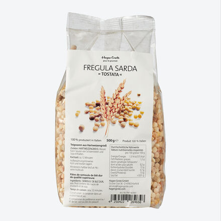 Produktbild fr 'Fregula: Sardische Kugel-Pasta Natur getoastet, Bronze, Bronzepasta'