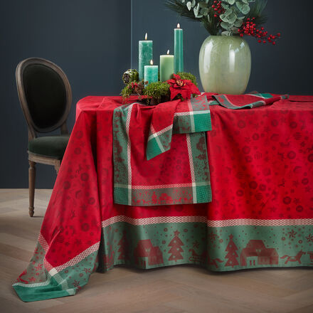 Produktbild fr 'Jacquard-Servietten mit klassischen Weihnachts-Motiven'